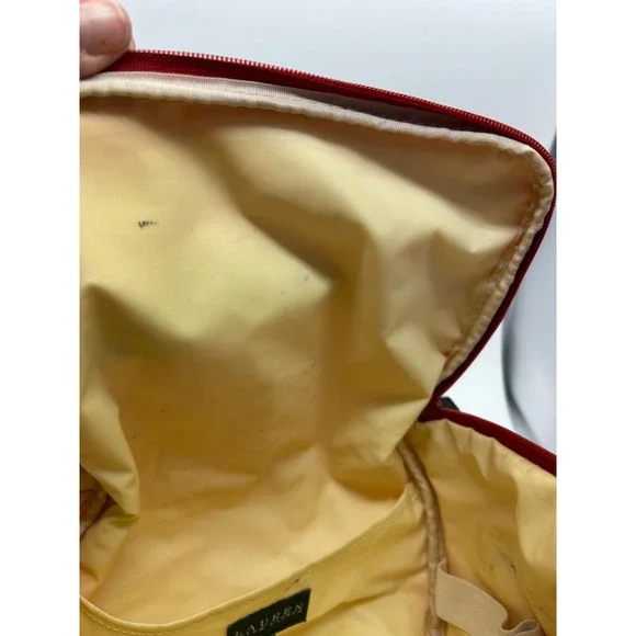 Vtg LAUREN by Ralph Lauren Toiletry Cosmetic Travel Bag 9.5" x 7" x 6.5" VGUC - Picture 11 of 13
